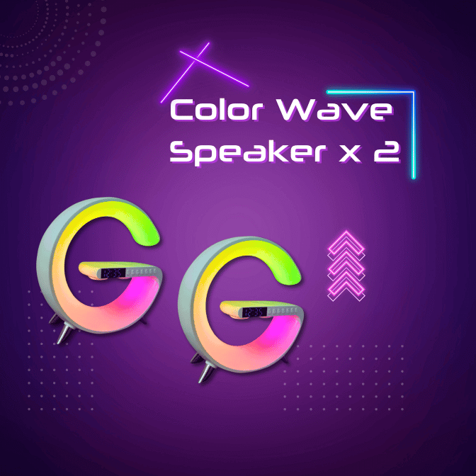 Color Wave Speaker, bocina multiuso para el hogar. Paquete doble