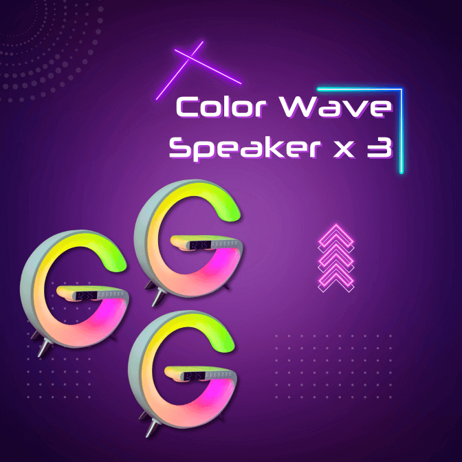 Color Wave Speaker, bocina multiuso para el hogar. Paquete triple